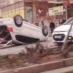 Bostancık Caddesinde Tarafik Kazası