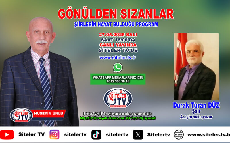 Hüseyin Ünlü Gönülden Sızanlar Şiir Programı_Durak Turan Düz_Siteler TV
