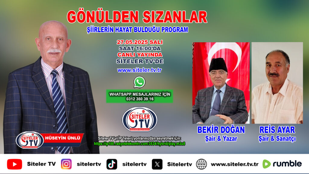 Hüseyin Ünlü İle Gönülden Sızanlar 3 Bölüm…2025 Hüseyin Ünlü Gönülden Sızanlar_Şair Bekir Doğan_Reis Ayar_Siteler TV