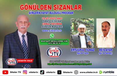Hüseyin Ünlü Gönülden Sızanlar_Şair Ertuğrul Yılmaz_Reis Ayar_Siteler TV
