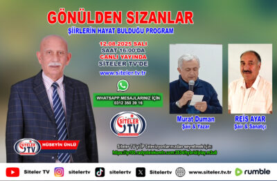 Hüseyin Ünlü Gönülden Sızanlar_Şair Murat Duman_Reis Ayar_Siteler TV