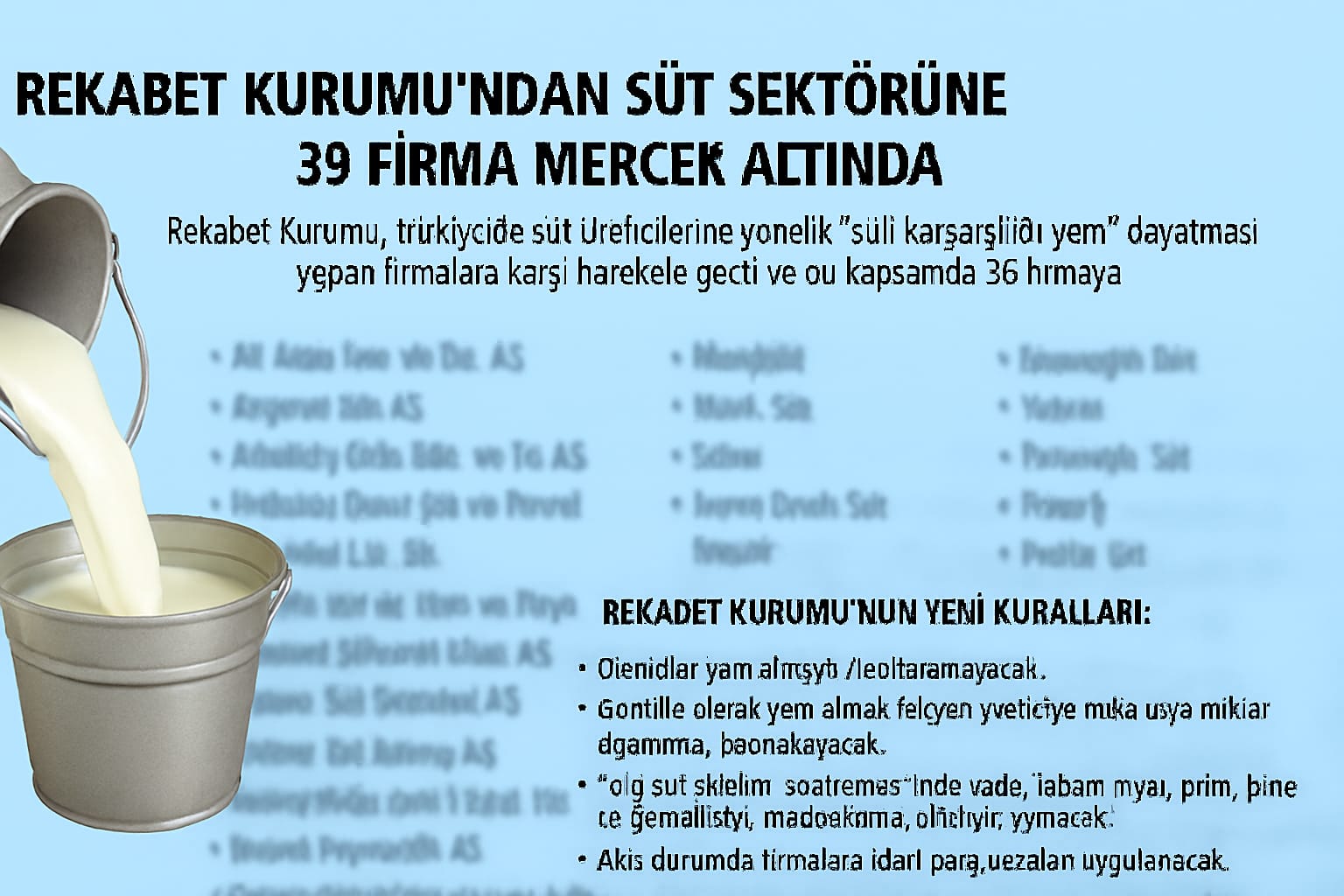 Rekabet Kurumu’ndan Süt Sektörüne Soruşturma_Siteler TV