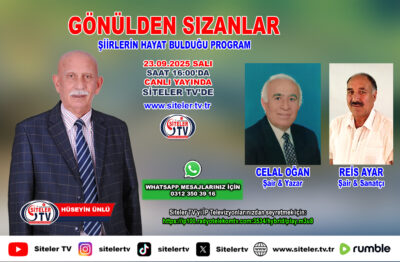 Şair Hüseyin Ünlü Gönülden Sızanlar_Şair Celal Oğan_Reis Ayar_Siteler TV