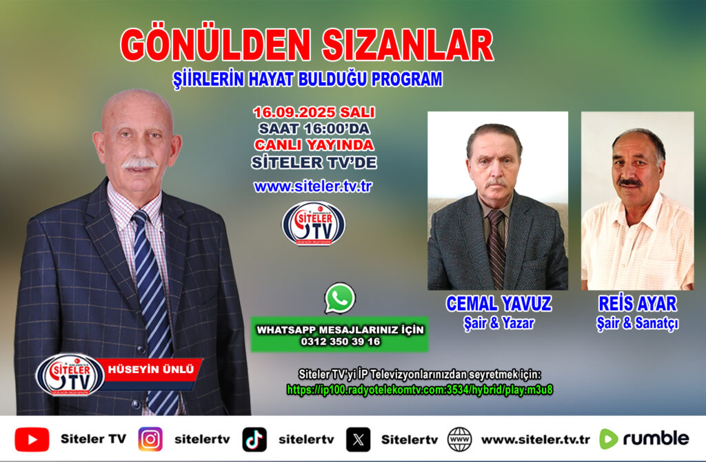 Şair Hüseyin Ünlü Gönülden Sızanlar_Şair Cemal Yavuz_Reis Ayar_Siteler TV