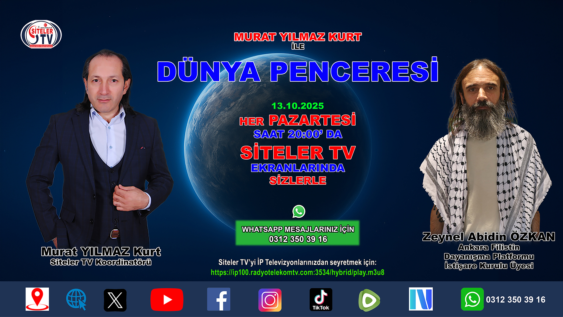Murat YILMAZ Kurt İle Dünya penceresi 75. Bölüm Konuğu Zeynel Abidin Özkan_Siteler TV