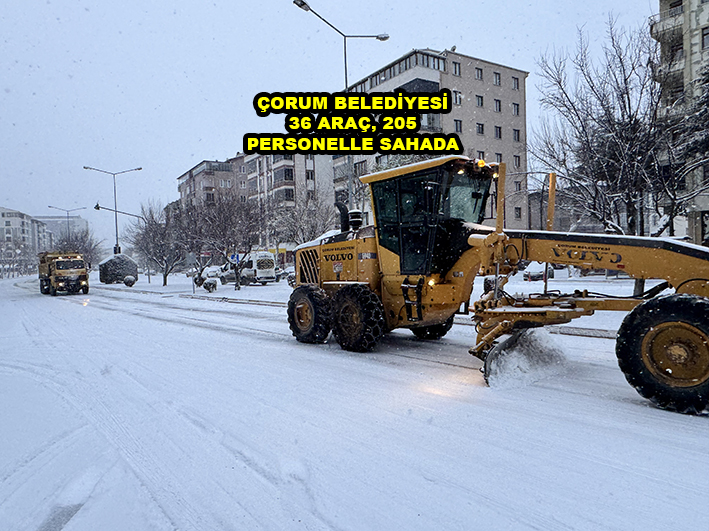 ÇORUM BELEDİYESİ 36 ARAÇ 205 PERSONELLE…2025