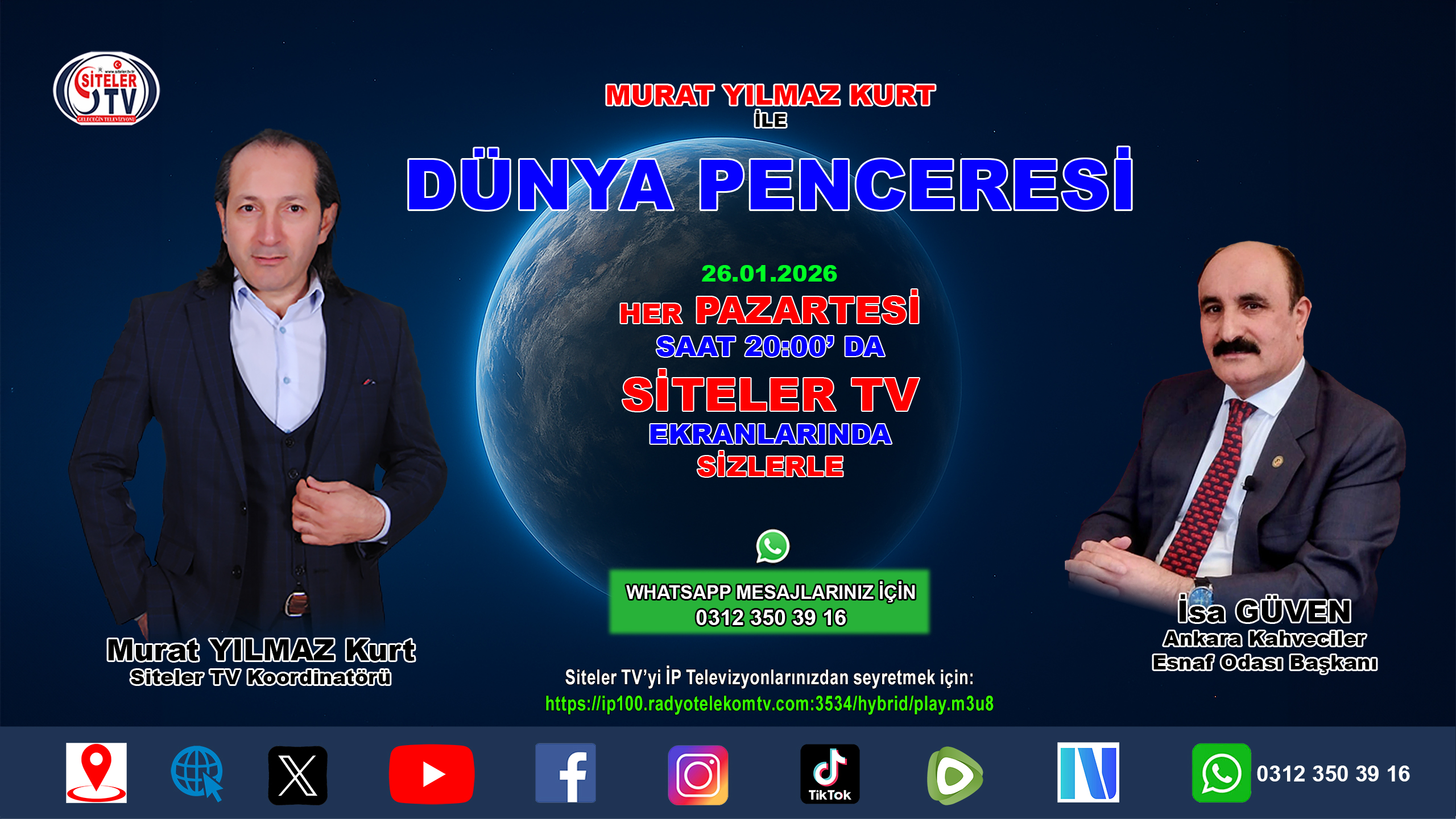 Dünya Penceresi 87. Bölüm Konuğu Ankara Kahveciler Odası Başkanı İsa GÜVEN …2026