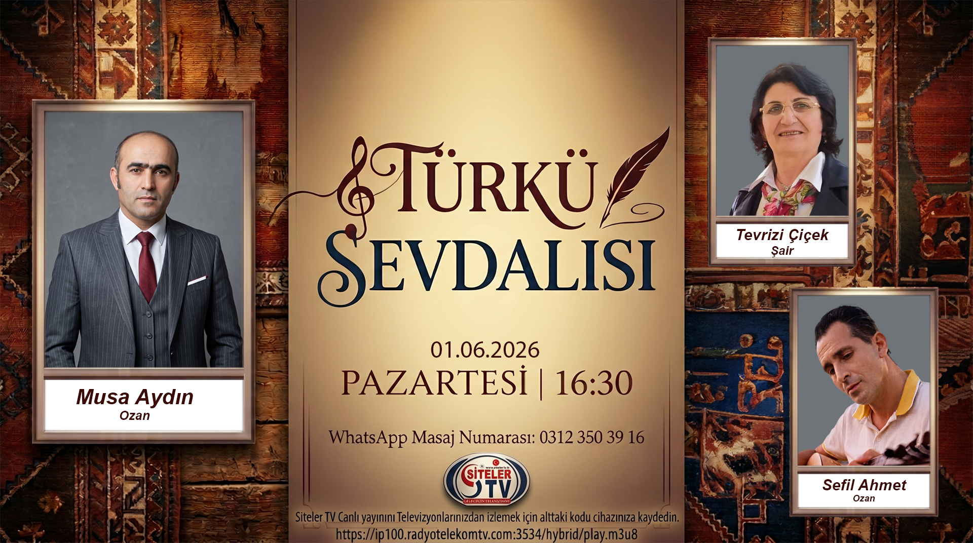 Ozan Musa Aydın’ın hazırlayıp sunduğu Türkü Sevdalısı Müzik…2026