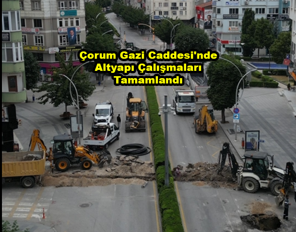 Çorum Gazi Caddesi nde Altyapı Çalışmaları Tamamlandı …2026