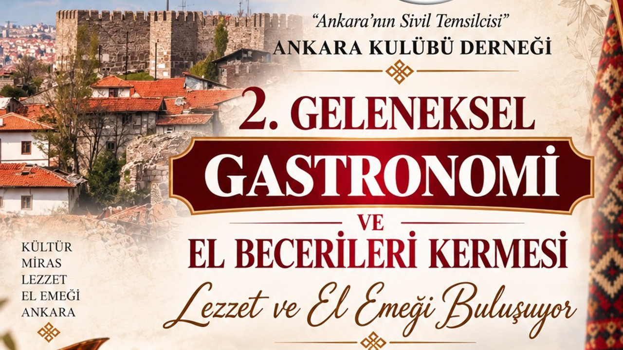 Ankara Kulübü Derneği tarafından, Ankara’nın geleneksel değerlerini yaşatmak, üretme ve paylaşma kültürünü güçlendirmek amacıyla düzenlenen 2. Geleneksel Gastronomi ve El Becerileri Kermesi, 30 Eylül 2026 Çarşamba günü Ankara Konağı’nda gerçekleştirilecek. Geleneksel lezzetler ile el emeği ürünlerin buluşacağı kermesten elde edilecek gelir ise Ankara Kulübü Derneği Burs Fonu’na aktarılacak. Ankara Kulübü Derneği 2. Geleneksel Gastronomi ve El Becerileri Kermesi, 30 Eylül 2026 Çarşamba günü Ankara Konağı’nda gerçekleştirilecek. Ankara Kulübü Derneği Genel Başkanı Dr. Metin Özaslan, kermese ilişkin yaptığı açıklamada, etkinliğin Ankara’nın köklü mutfak kültürünü, yöresel ürünlerini ve lezzetlerini; geleneksel el sanatlarının seçkin örnekleri ile el emeği göz nuru ürünleri bir araya getireceğini belirtti. Kermesin kültürel değerlerin yaşatılmasının yanı sıra üretme, paylaşma ve dayanışma kültürünün güçlendirilmesine katkı sağlayacağını vurgulayan Özaslan, “Ankara Kulübü Derneği olarak kültürümüzü yalnızca korumayı değil, yaşatarak gelecek kuşaklara aktarmayı da çok önemsiyoruz. Ankara genelindeki şubelerimizin de destek ve katkılarıyla geleneksel lezzetlerimizi, el sanatlarımızı ve el emeği ürünlerimizi aynı çatı altında buluşturacağımız kermesimizde, Bacıerenlerimiz de gerek stantlarda üstlenecekleri görevlerle gerekse sergileyecekleri gösterilerle etkinliğimize ayrı bir anlam katacak. Kermesimizin üyelerimiz ve hemşehrilerimiz arasındaki birlik ve beraberliği pekiştiren anlamlı bir buluşma olacağına inanıyoruz.” ifadelerini kullandı. “KERMES GELİRİ BURS FONUNA AKTARILACAK” Kermesten elde edilecek gelirin Ankara Kulübü Derneği Burs Fonu’na aktarılacağını belirten Özaslan, “Kermesimiz ile sahip olduğumuz zengin yöresel ve kültürel değerlerimizi yaşatırken, aynı zamanda sosyal yardımlaşma ve eğitime destek amacı da taşıyoruz. Buradan elde edilecek gelirle eğitim hayatını sürdüren genç Seymen ve Bacıerenlerimize katkı sunacağız. Kermesimize destek veren ve katılım sağlayan herkes, bu dayanışmanın da bir parçası olacak.” dedi. Özaslan, 30 Eylül Çarşamba günü saat 14.00’te Ankara Konağı’nda gerçekleştirilecek 2. Geleneksel Gastronomi ve El Becerileri Kermesi’ne davette bulunarak, Ankara sevdalısı, kentin kültürüne ve değerlerine sahip çıkan tüm gönül dostlarını bu anlamlı dayanışmaya ortak olmaya çağırdı.