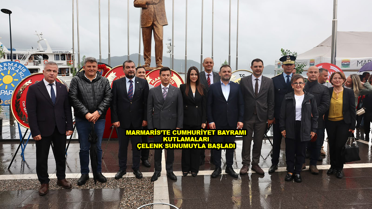 MARMARİS’TE CUMHURİYET BAYRAMI KUTLAMALARI ÇELENK SUNUMUYLA BAŞLADI_Siteler TV
